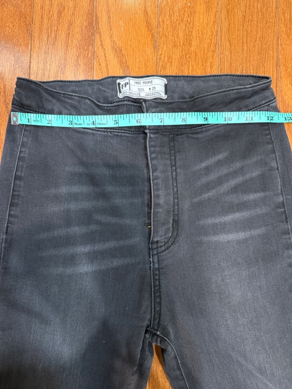 Free People Black High-Rise bell bottom Jeans - Picture 2 of 5